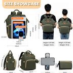 ROSEGIN Mochila para pañales con cambiador, funda para chupete, bol...