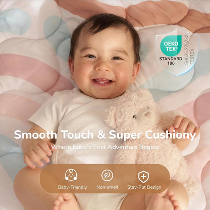 Momcozy Alfombra de juego para bebé para piso, alfombra gruesa de c...