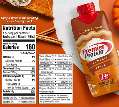 Premier Protein - Batido alto en proteína, sabor especias de calaba...