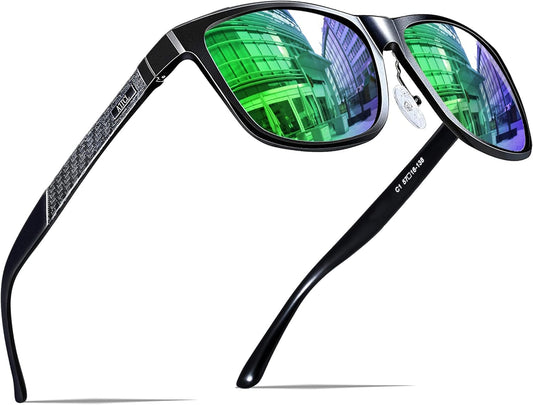 ATTCL Gafas de sol polarizadas para hombre Al-Mg Metal ultraligeras...