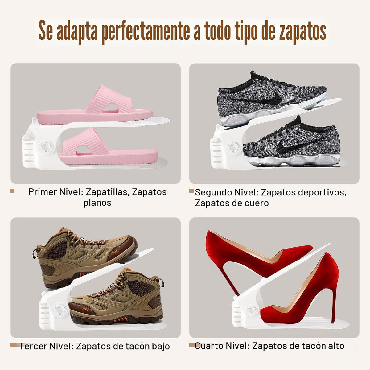 Neprock Organizador de Ranuras para Zapatos para Closet, Estante pa...