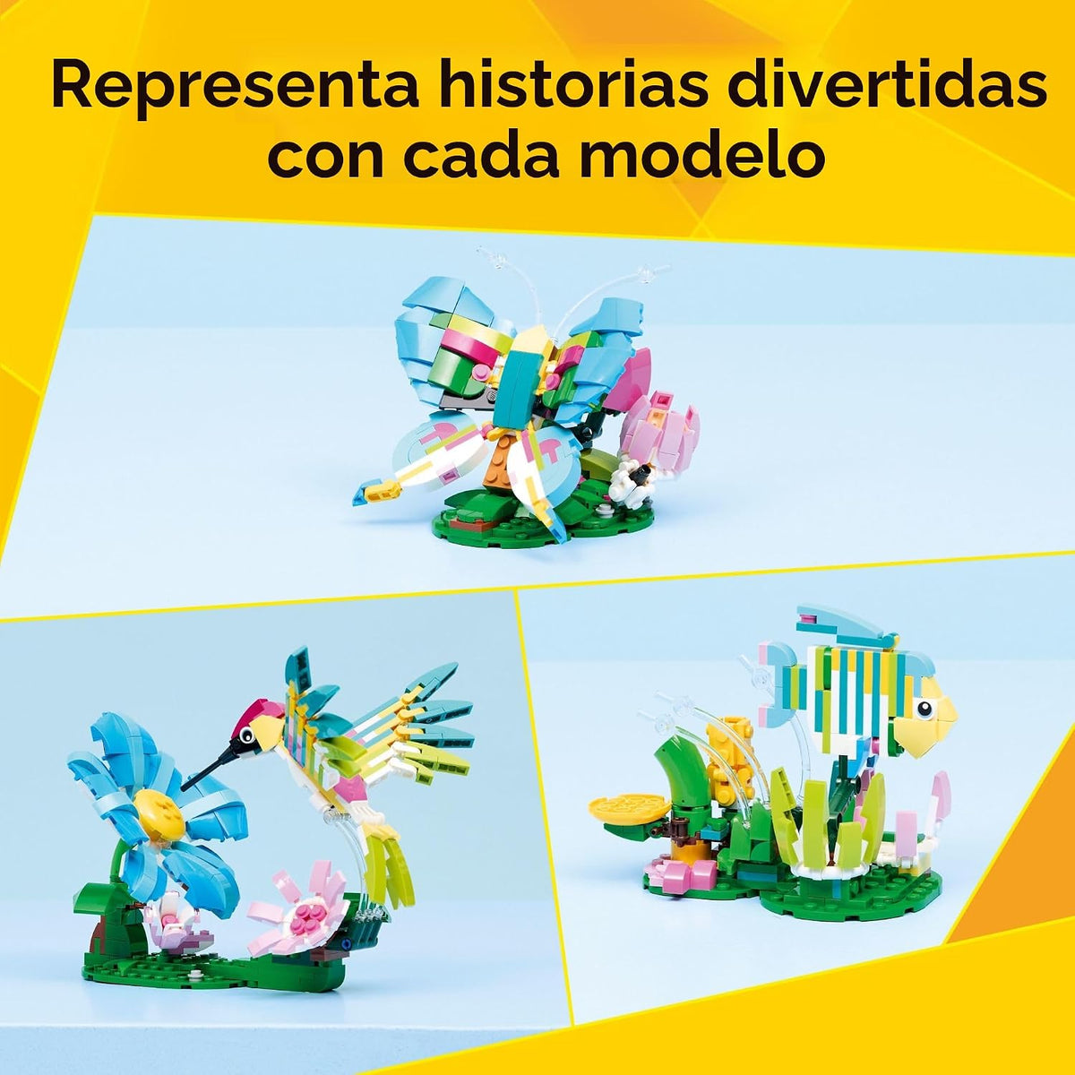 LEGO Creator 3 en 1 Animales salvajes: Colibrí colorido 31384 | Jug...