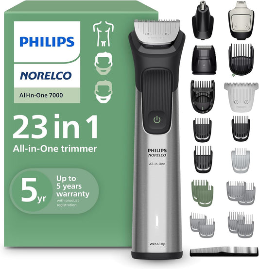 Norelco Philips All-in-One 7000 23 en 1 - Recortadora para rostro,...