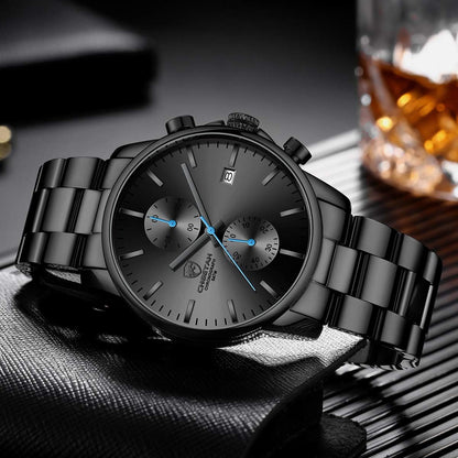 GOLDEN HOUR Fashion Business - Relojes para hombre con cronógrafo,...