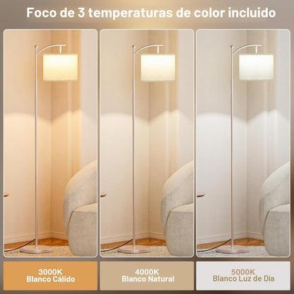 Ambimall Lámpara de pie de 60 pulgadas para sala de estar con 3 tem...