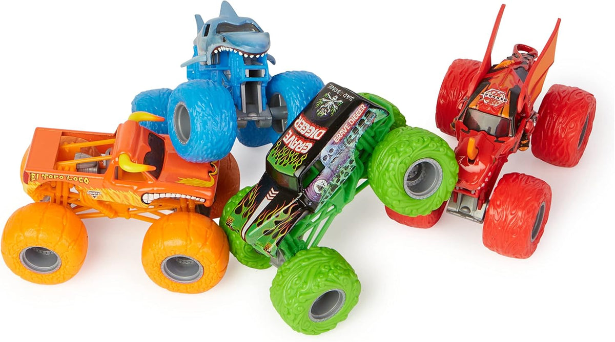 Monster Jam, Juego de peldaños resistentes, camiones monstruo fundi...