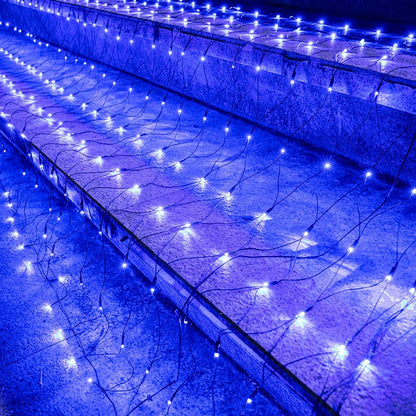 Joomer Luces de red de Navidad de 12 pies x 5 pies, luces de malla...