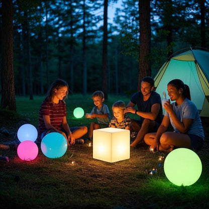 Mr.Go Taburete de luz LED mágico recargable de 30 cm con control re...