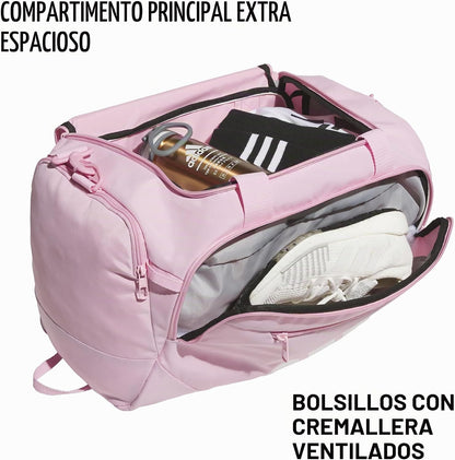 adidas Defender - Maleta deportiva, color rosa\/blanco, OSFA | Comp...