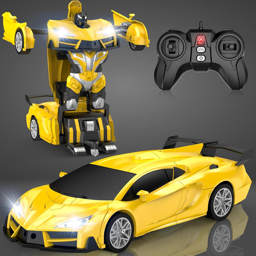 Qumcou Coche de Control Remoto Transformable 1:16, Juguetes para ni...