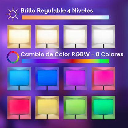 Ambimall - Lámpara de pie para sala de estar con bombilla inteligen...