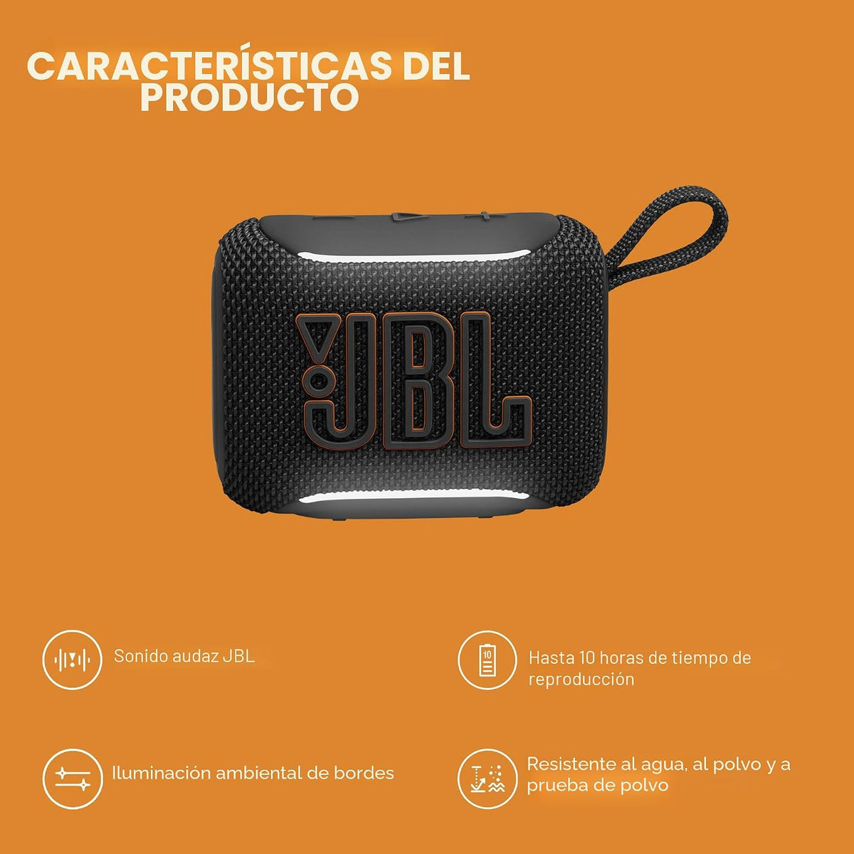 JBL Go 5 Altavoz Bluetooth portátil, impermeable y a prueba de polv...