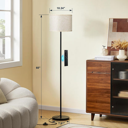 Ambimall Lámpara de pie moderna de 60 pulgadas con control remoto,...