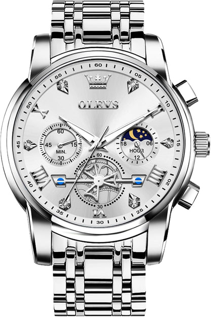 OLEVS Relojes para hombre, resistente al agua, de lujo, gran cara,...