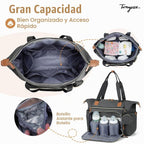 Tonyeee Bolsa Tote de Pañales, Bolsas Grandes para Pañales de Bebé...