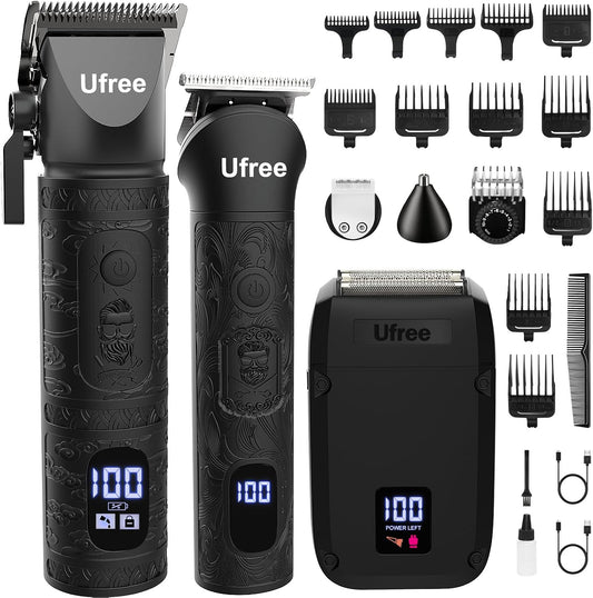 Ufree Cortapelos para hombres, recortador de barba, afeitadora de l...