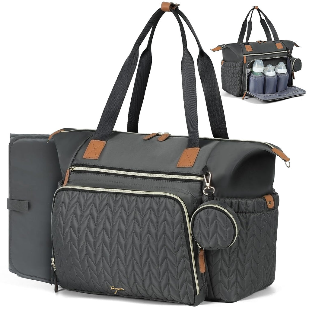 Tonyeee Bolsa Tote de Pañales, Bolsas Grandes para Pañales de Bebé...