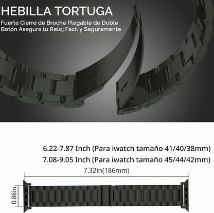 EPULY Correa de acero inoxidable para Apple Watch, compatible con 4...