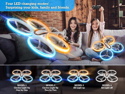 Q9s Drones para niños, dron RC genial con retención de altitud y mo...