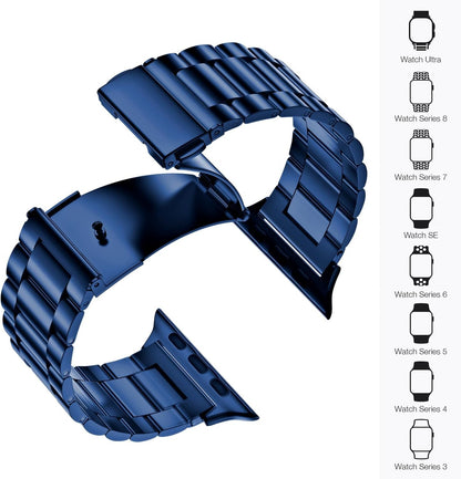 Correa de metal EPULY compatible con correas de Apple Watch para ho...