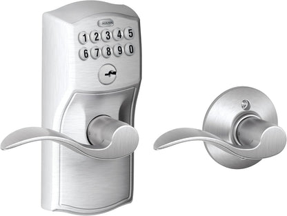 Schlage Cerradura de teclado electrónico, manija de palanca, borde...