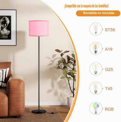 Ambimall Lámpara de pie moderna de 60 pulgadas con pantalla, lámpar...
