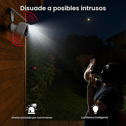 INFIYA Cámara solar 2K inalámbrica para exteriores, paquete de 2, c...