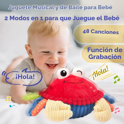hahaland Bebé 6+ Meses Tiempo Boca Abajo Juguete Musical para Gatea...