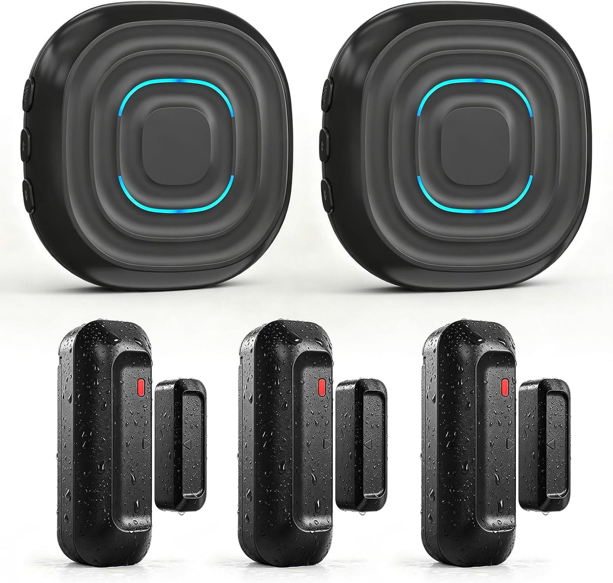 SanJie Timbre de puerta, alarma de puerta 2 en 1 con timbre único o...