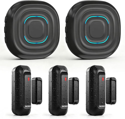 SanJie Timbre de puerta, alarma de puerta 2 en 1 con timbre único o...