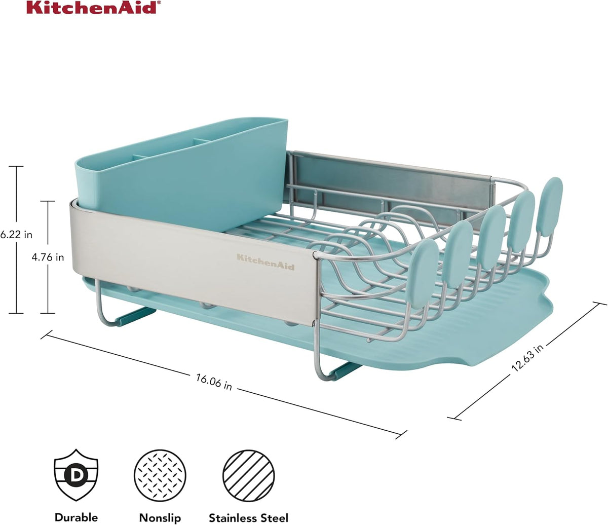 KitchenAid Escurridor de platos compacto que ahorra espacio, resist...