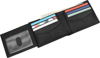 Fossil Ingram - Cartera de piel con bloqueo RFID, plegable, con ide...