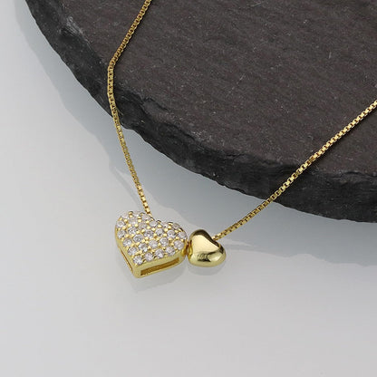 LOVECOM Collar de plata de ley S925 con corazón para mujer, delicad...