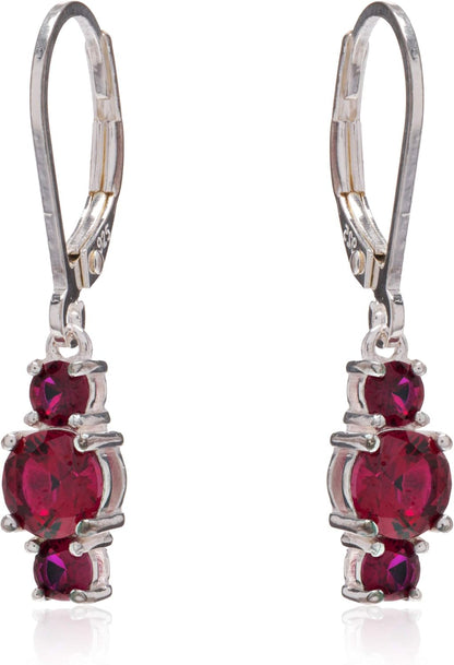 Amazon Essentials Aretes colgantes de plata esterlina con piedras p...