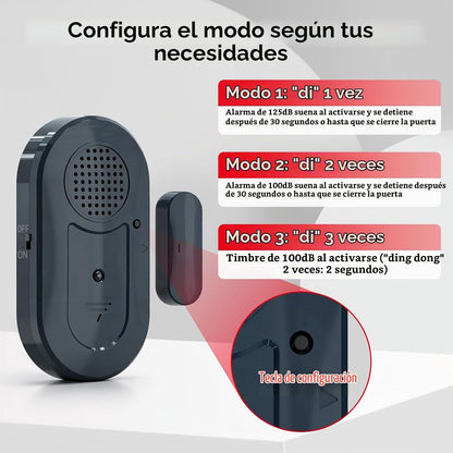 Sanjie Alarmas de puerta cuando se abre, sensores de alarma de vent...