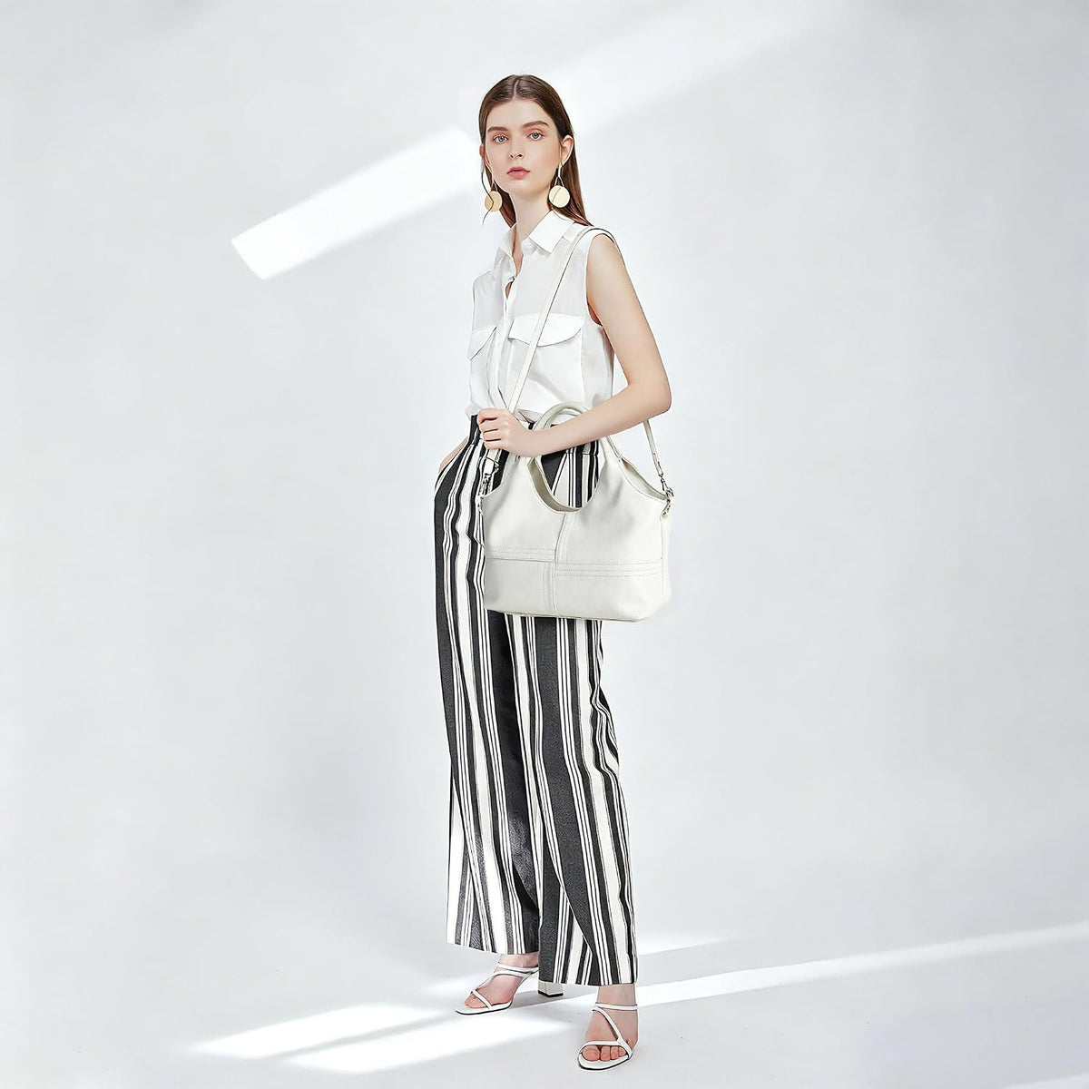 KOGTLA Bolsos de cuero vegano para mujer con correa de bandolera de...