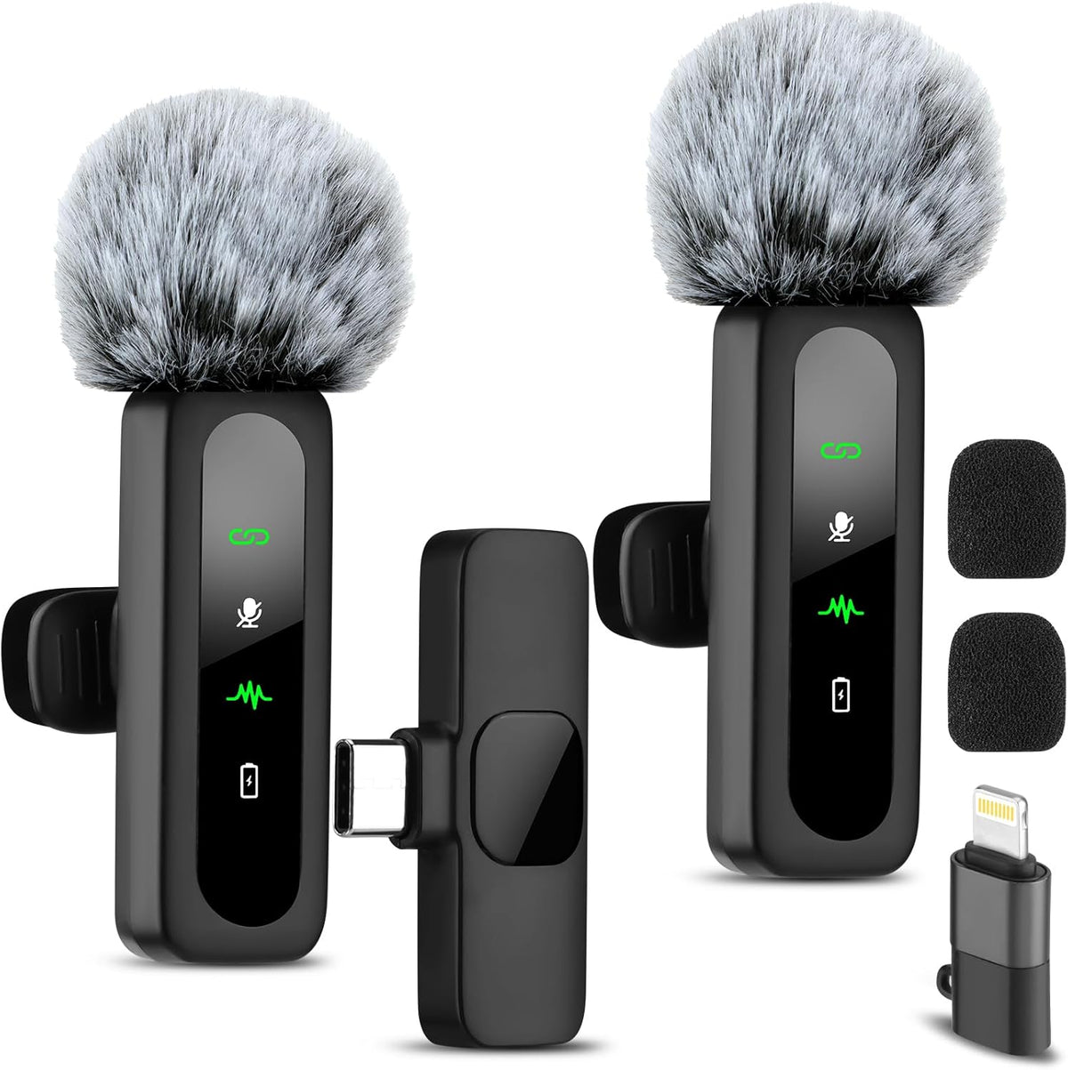 YUANRAN Micrófono Mini Inalámbrico para iPhone - Micrófono de Solap...