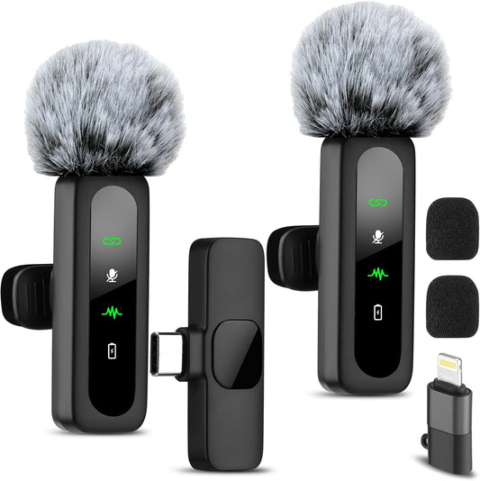 YUANRAN Micrófono Mini Inalámbrico para iPhone - Micrófono de Solap...