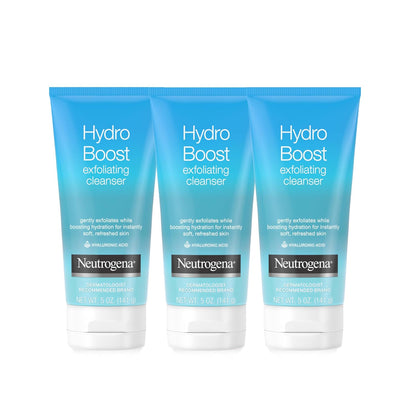 Neutrogena Hydro Boost Limpiador facial exfoliante suave diario con...
