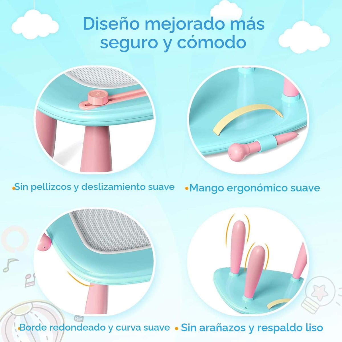 Kikidex Juguetes para niños de 1 a 3 años, tablero magnético de dib...