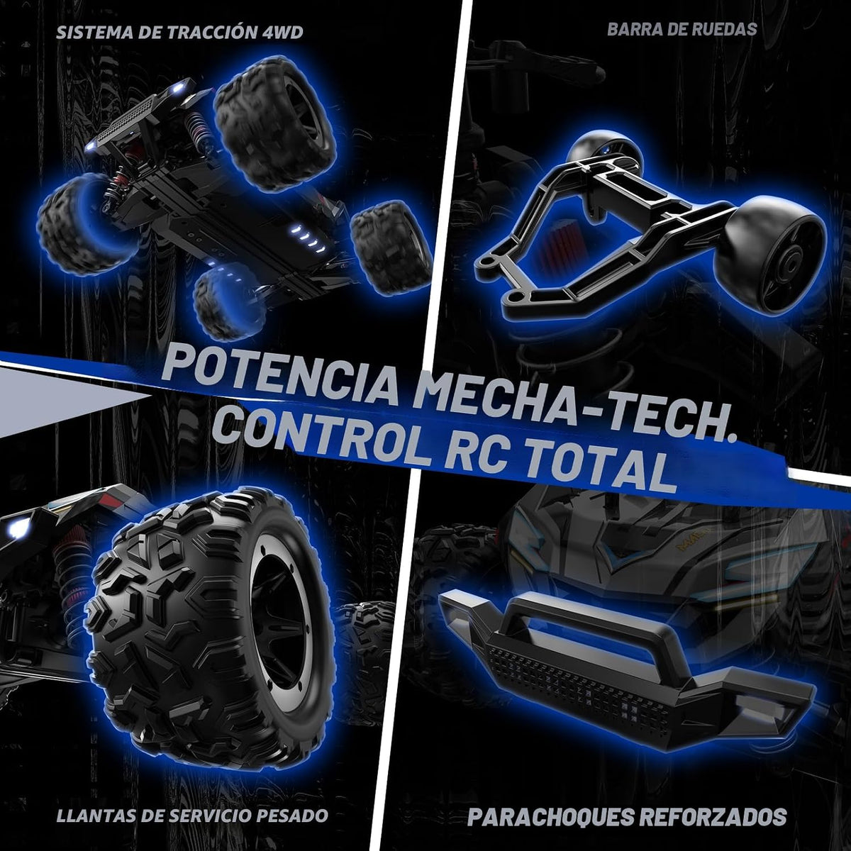 DEERC Coches RC rápidos sin escobillas para adultos, 55 KM\/H, comp...