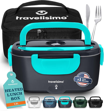 TRAVELISIMO Fiambrera eléctrica para adultos, 100 W, calentada, par...