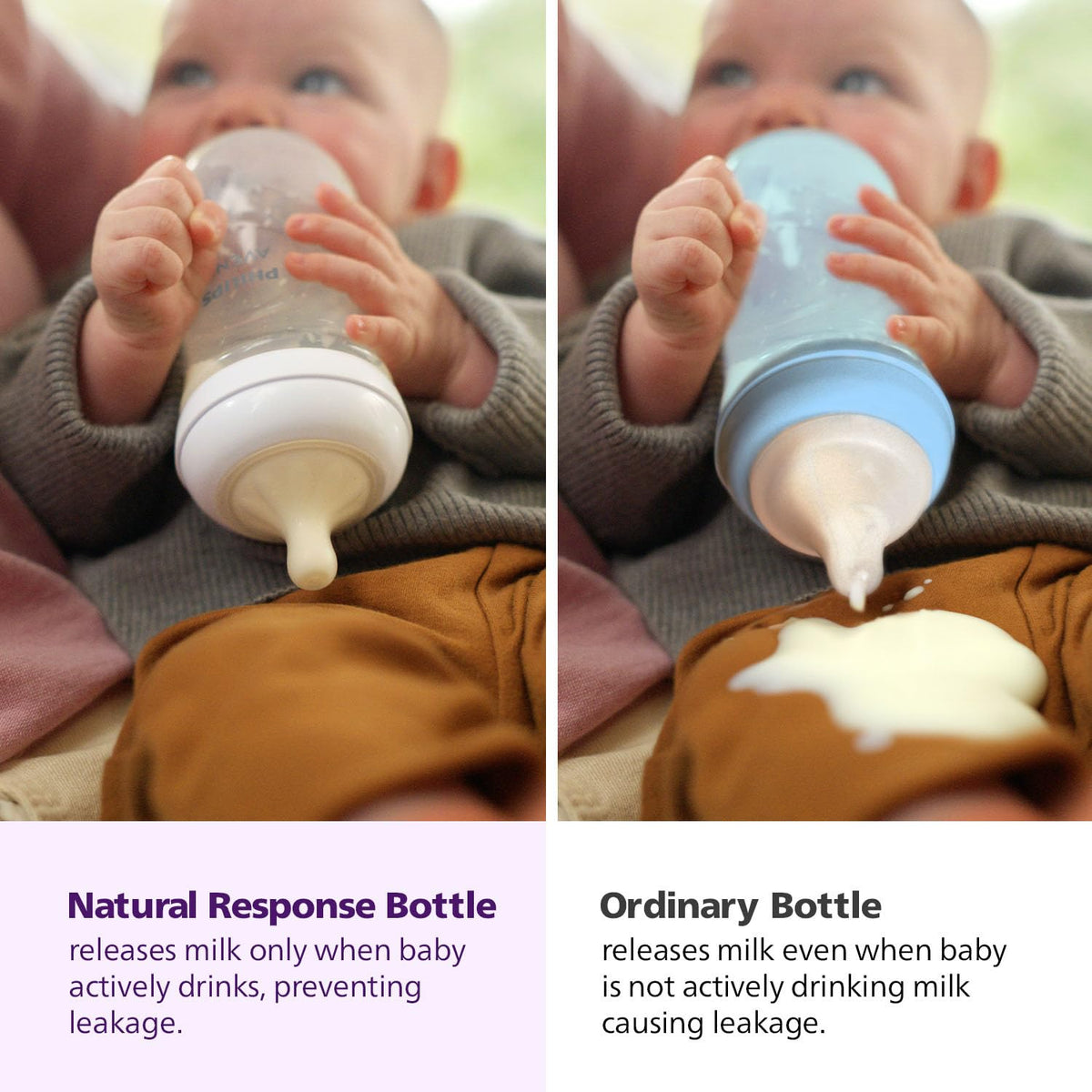 Philips Avent Biberones naturales, flujo rápido, 11 onzas, sin BPA,...