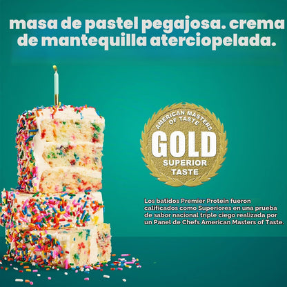 Premier Protein Batido, masa para pasteles, 1.06 oz de proteína, si...