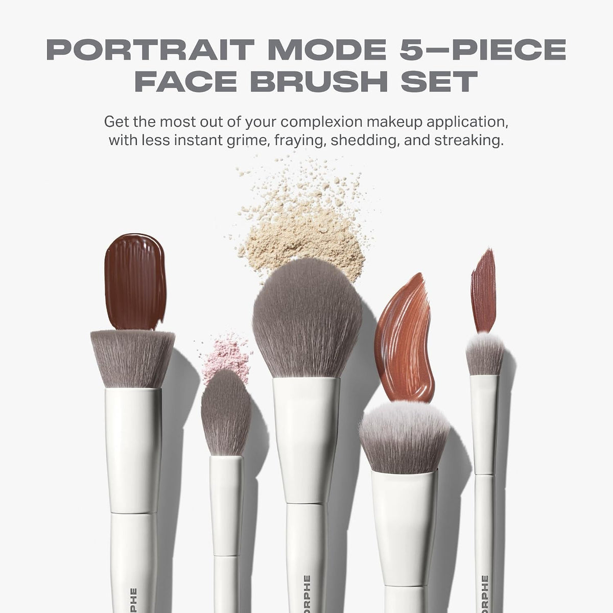 Morphe Portrait Mode - Juego de 5 brochas de maquillaje profesional...