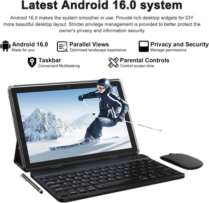 ICONLINK - Tablet Android 16 de 10 pulgadas, 12 (3+9) GB RAM+64GB R...