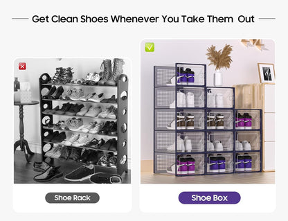 Kuject Cajas de almacenamiento de zapatos grandes, 12 unidades | Es...