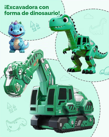 Humzo Excavadora con control remoto para niños de 4 a 7 años, camio...