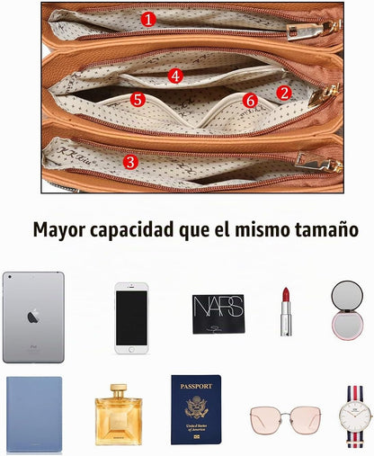 KKXIU Monederos y bolsos para mujer, Bolso tipo cartera con asa sup...