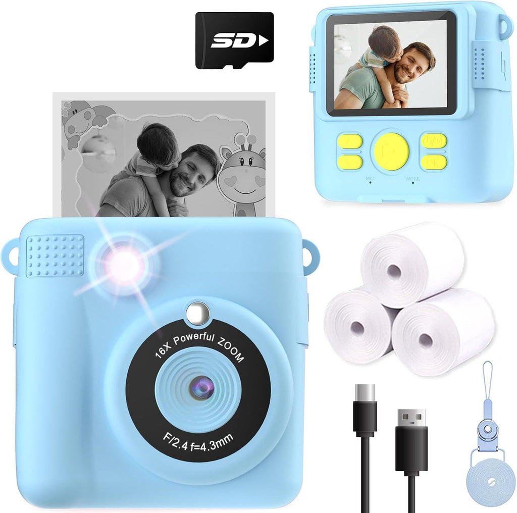 ESOXOFFORE Cámara para niños con impresión instantánea, regalos de...